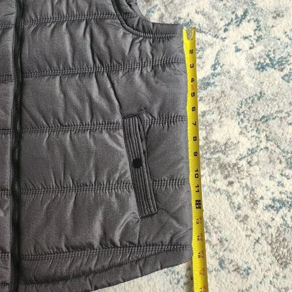 Rock & Republic Mens L Puffer Vest Insulated Gray And Black Zip Up Jacket Coat - Picture 8 of 11